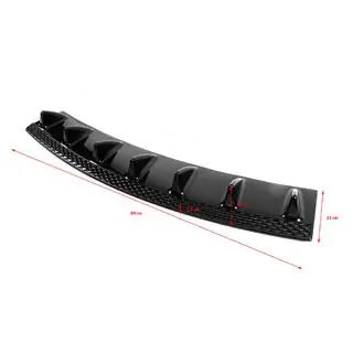 Difuzor Spate Universal Tip-A (1buc, Negru Lucios, Plastic ABS) foto 3
