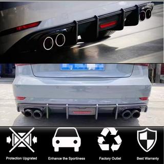 Difuzor bara spate cu stop LED (pentru Base Sedan 2017-2020, Carbon) foto 2