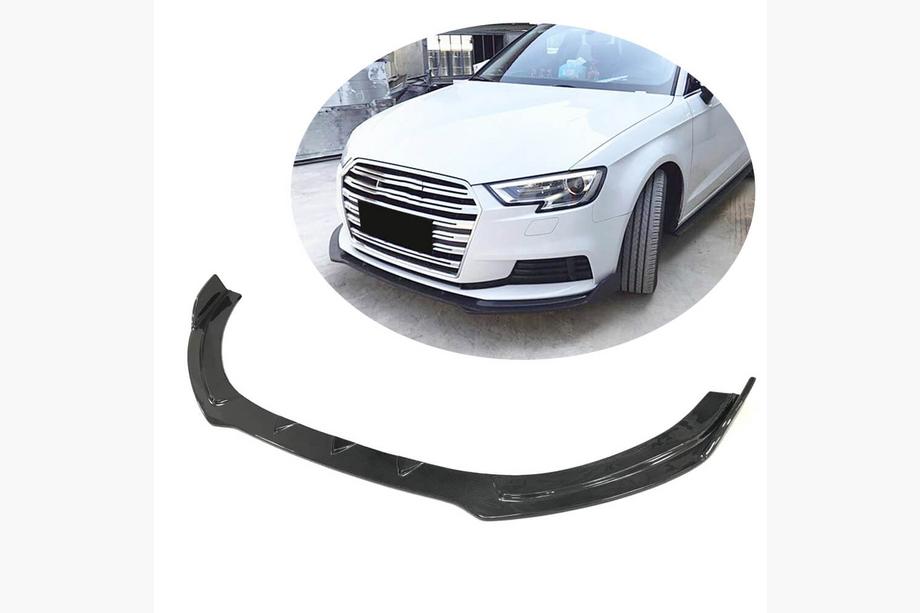 Audi A3 2012-2020 Lip bara fata V1 (pentru Base 2017-2020 HB, Carbon) Image