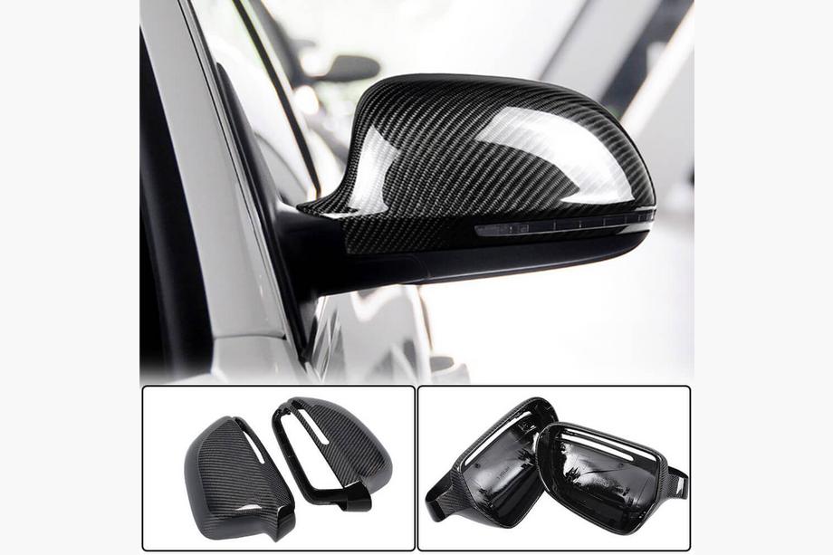 Audi A3 2003-2012 Capace Oglinzi Stil Inlocuire (Carbon) Foto 1