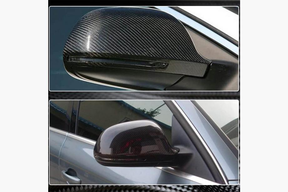 Audi A3 2003-2012 Capace Oglinzi Stil Inlocuire (Carbon) Foto 4