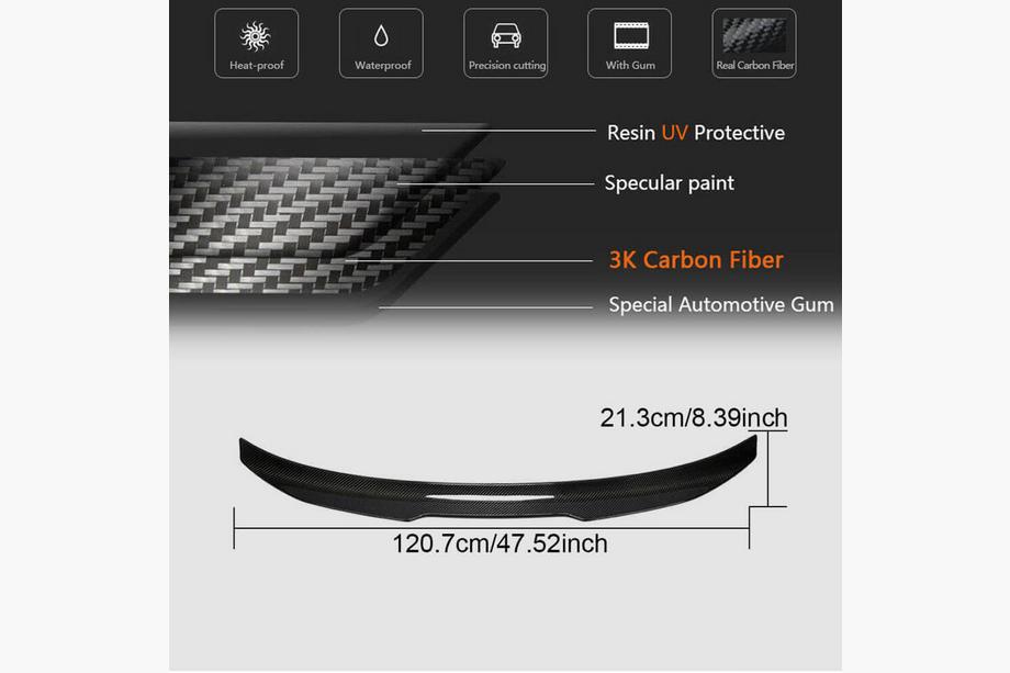 Audi A3 2020- Spoiler V2 (pentru Sedan, carbon) Foto 6