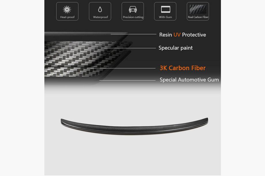 Audi A4 B8 2007-2015 Spoiler V2 (pentru Base 2011-2015, Carbon) Foto 5