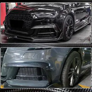 Ornamente proiectoare de ceata V2 (pentru S-Line Sedan 2015-2019, Carbon) foto 3