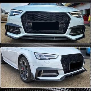 Ornamente proiectoare de ceata V2 (pentru S-Line Sedan 2015-2019, Carbon) Audi A4 B9 2015-2024 foto 4