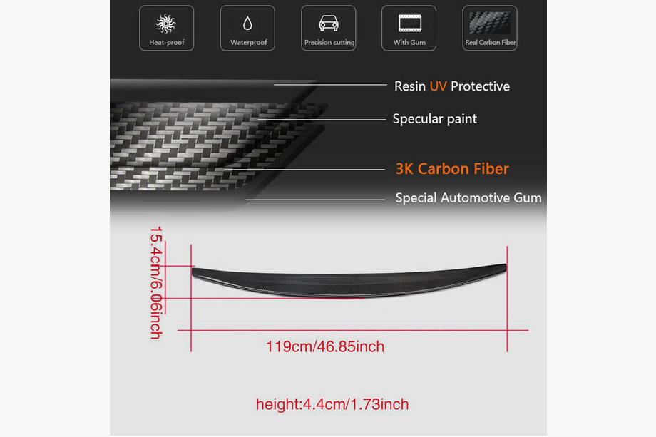 Audi A5 2007-2015 Spoiler V5 (pentru Coupe, Carbon) Foto 5