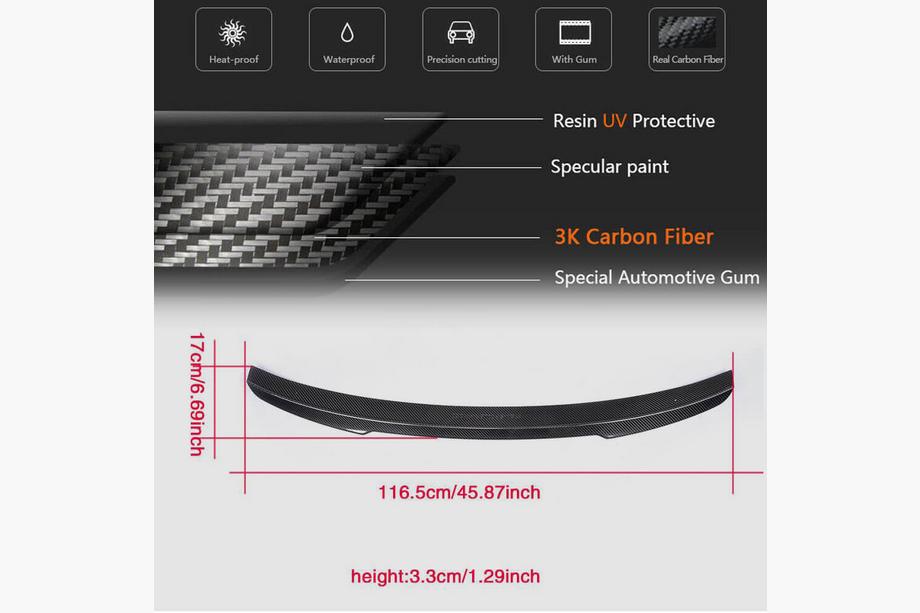 Audi A5 2007-2015 Spoiler V1 (pentru Sportback, Carbon) Foto 6