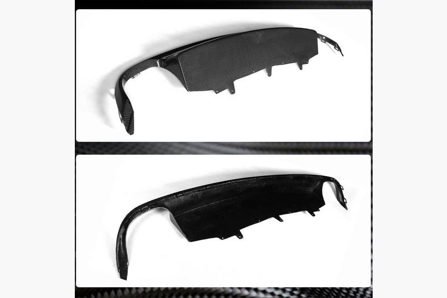 Audi A6 C7 2011–2018 Difuzor Bara Spate Carbon (pentru Base 2011-2014) Foto 4