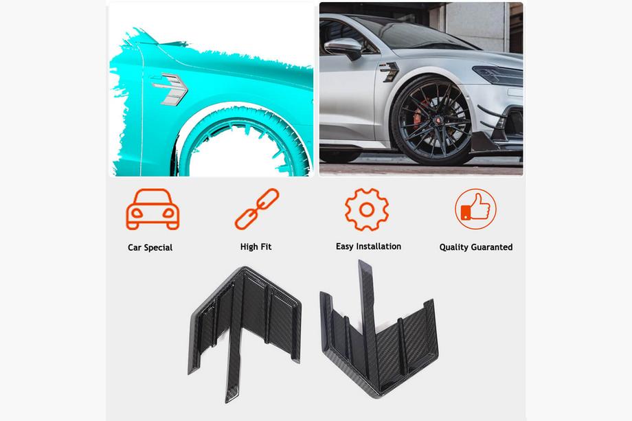 Audi A7 2018- Capace aripi (2018-2022, Carbon uscat) Foto 2