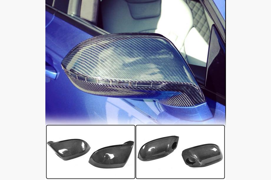 Audi A7 2010-2018 Inlocuire Capace Oglinzi Laterale Pereche (Carbon) V2 Foto 2