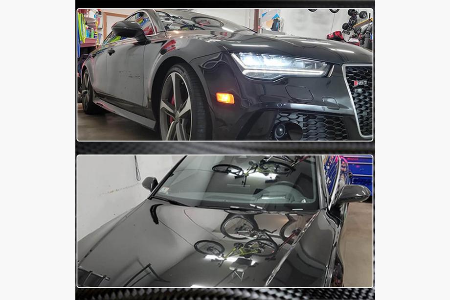 Audi A7 2010-2018 Inlocuire Capace Oglinzi Laterale Pereche (Carbon) V2 Foto 4