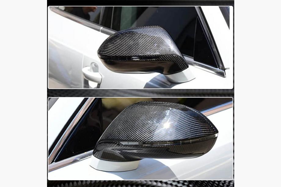 Audi A7 2010-2018 Inlocuire Capace Oglinzi Laterale Pereche (Carbon) V2 Foto 5