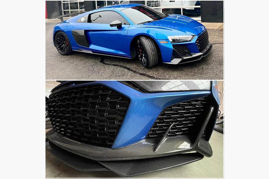 Audi R8 2015- Prelungire bara fata Lip V1 (Carbon) Foto 4
