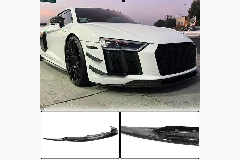 Audi R8 2015- Prelungire bara fata Lip V2 (2015-2020, Carbon) Image