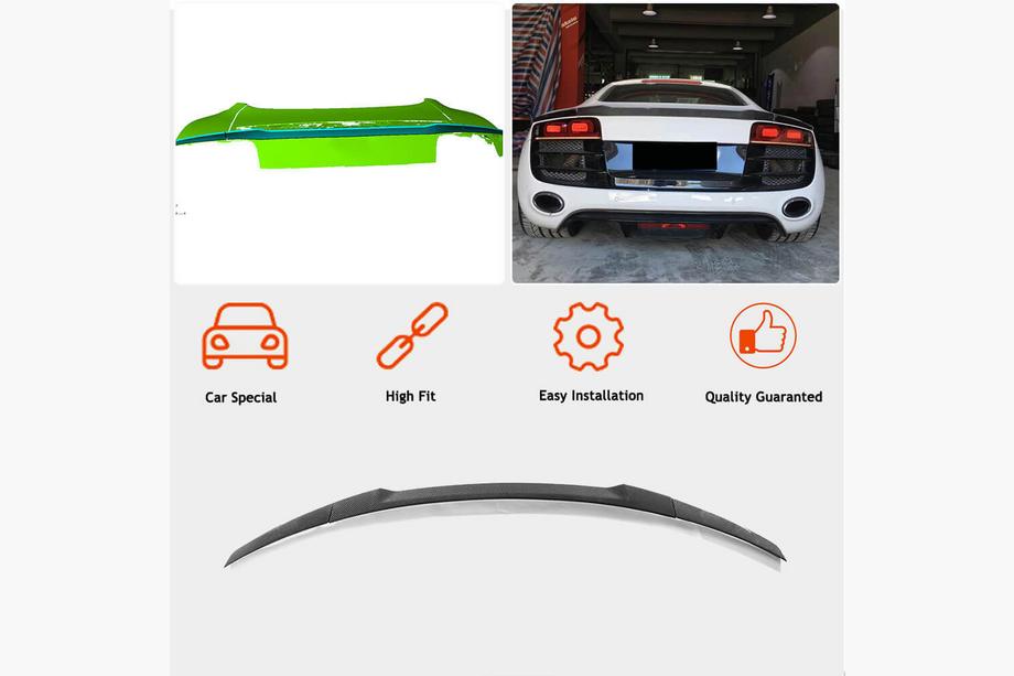Audi R8 2006-2015 Spoiler V2 (Carbon) Foto 3