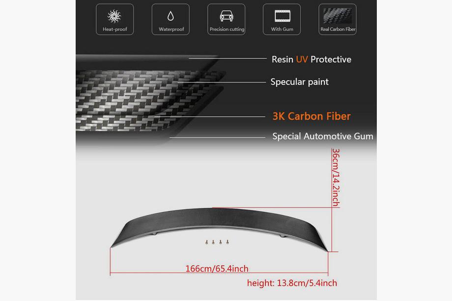 Audi R8 2006-2015 Spoiler V1 (Carbon) Foto 7