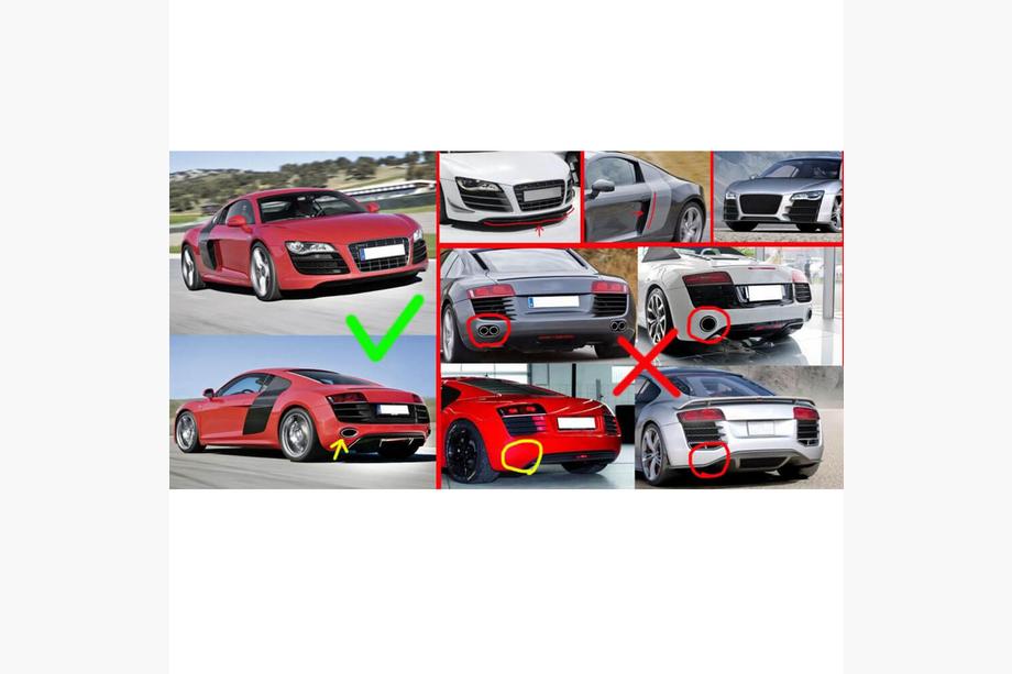 Audi R8 2006-2015 Difuzor Bara Spate (Carbon) Foto 7