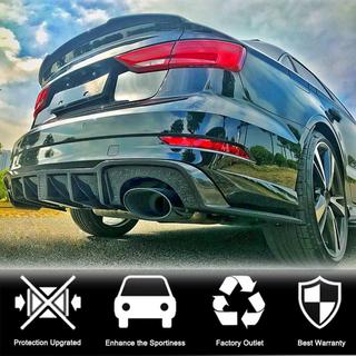 Difuzor bara spate cu stop LED V2 (pentru RS3 2017-2019, Carbon) Audi A3 2012-2020 foto 2