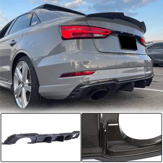 Difuzor bara spate V1 (pentru RS3 Sedan 2017-2019, Carbon) Audi A3 2012-2020 foto 1