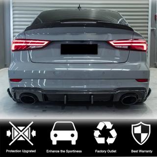 Difuzor bara spate V1 (pentru RS3 Sedan 2017-2019, Carbon) Audi A3 2012-2020 foto 3