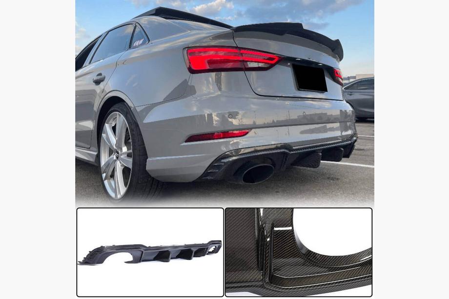 Audi A3 2012-2020 Difuzor bara spate V1 (pentru RS3 Sedan 2017-2019, Carbon) Image