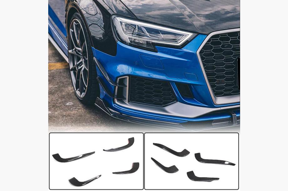 Audi A3 2012-2020 Prelungiri bara fata V2 (pentru RS3 Sedan 2017-2020, Carbon) Foto 1