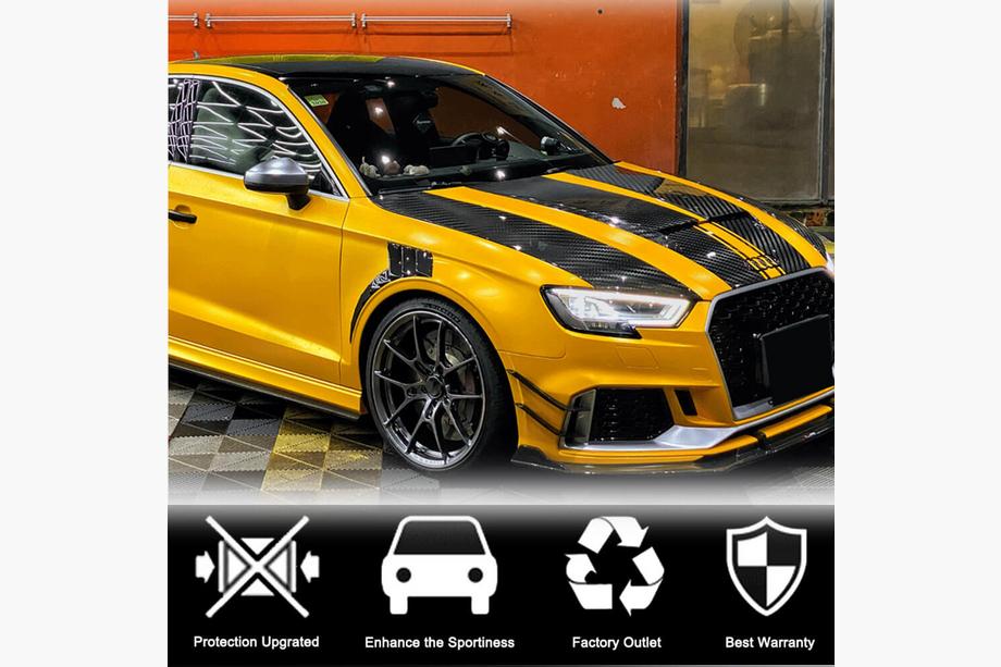 Audi A3 2012-2020 Prelungiri bara fata V2 (pentru RS3 Sedan 2017-2020, Carbon) Foto 3