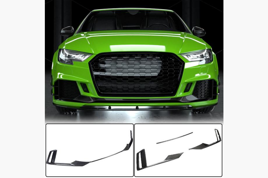 Audi A3 2012-2020 Prelungiri bara fata V1 (pentru RS3 Sedan 2017-2020, Carbon) Image