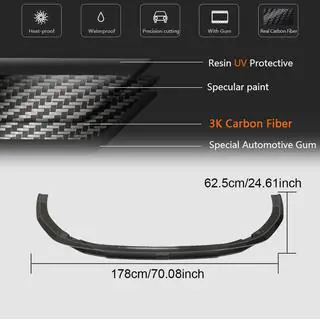 Lip Bara Fata V2 pentru RS4 Avant 2019-2021 Carbon foto 4