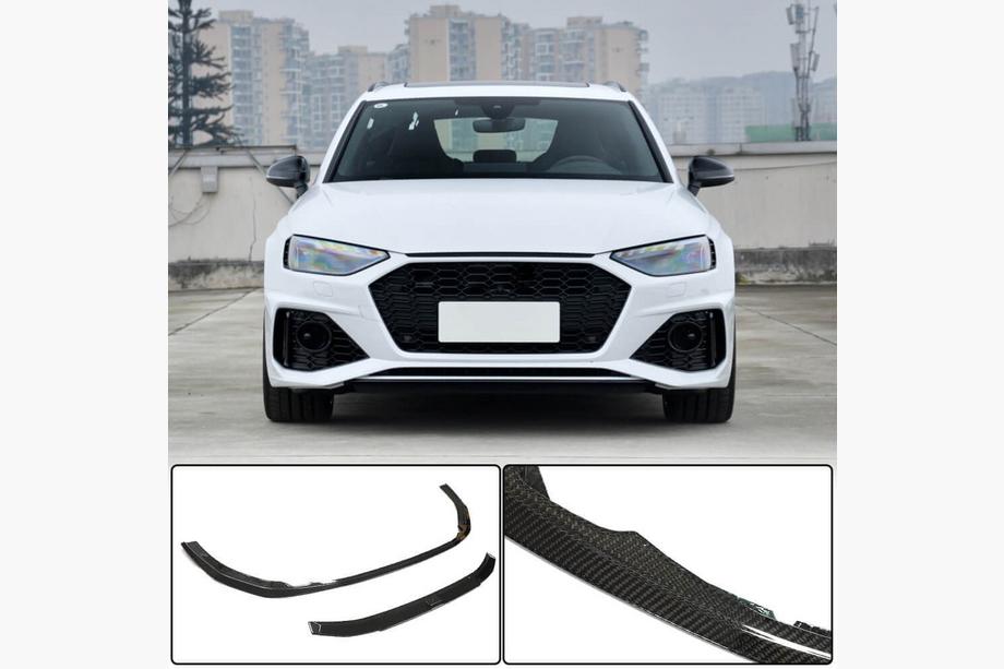 Audi A4 B9 2015-2024 Lip Bara Fata V2 pentru RS4 Avant 2019-2021 Carbon Image
