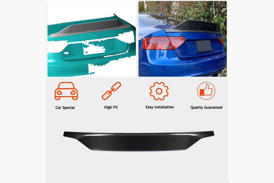 Audi A5 2007-2015 Spoiler V3 (pentru Coupe, Carbon) Foto 2