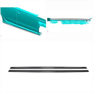 Praguri Laterale Carbon (pentru RS6 Avant 2013-2016) Audi A6 C7 2011-2017 foto 2