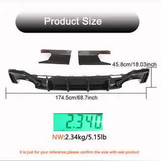 Difuzor Spate Bara (pentru RS6, Carbon) Audi A6 C8 2018–2025 foto 4