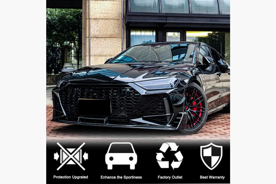 Audi A7 2018- Capace prize aer bara fata V1 (pentru RS7 2018-2022, Carbon Uscat) Foto 3