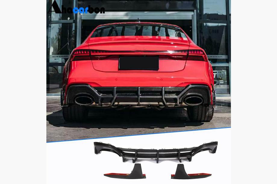 Audi A7 2018- Difuzor bara spate (pentru RS7 2018-2022, Carbon Uscat) Image