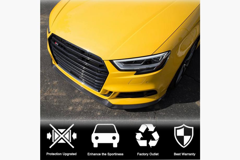 Audi A3 2012-2020 Prelungire bara fata Lip V5 (pentru S-Line Sedan 2017-2020, Carbon) Foto 3