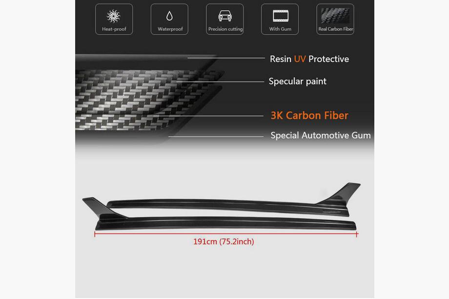 Audi A3 2012-2020 Praguri laterale V4 (pentru S-Line Sedan, Carbon) Foto 5