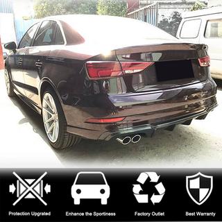 Difuzor bara spate V5 (pentru S-Line Sedan 2017-2020, Carbon) Audi A3 2012-2020 foto 2