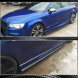 Praguri laterale V3 (pentru S-Line Sedan, carbon) Audi A3 2012-2020 foto 4