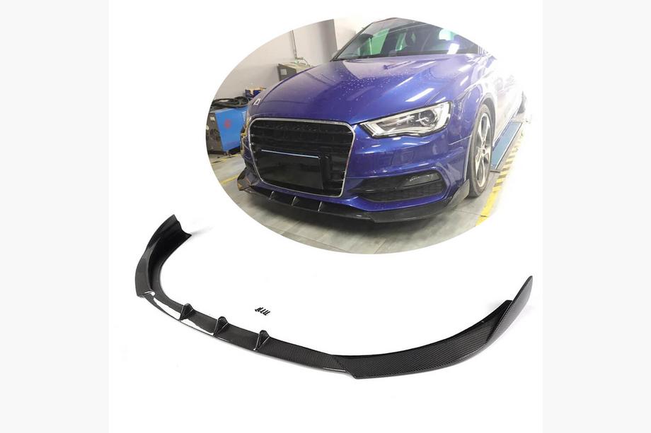 Audi A3 2012-2020 Lip bara fata V1 pentru S-Line 2012-2016 HB, Carbon Image