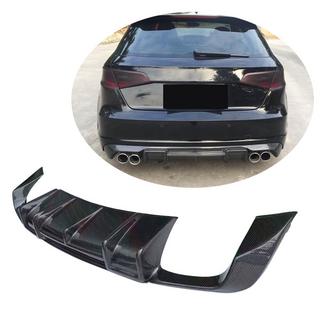 Difuzor bara spate V1 (pentru S-Line HB 2012-2016, Carbon) Audi A3 2012-2020 foto 1