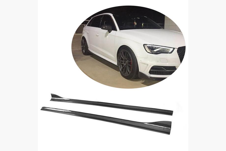 Audi A3 2012-2020 Praguri Laterale (pentru S-Line HB 2012-2016, Carbon) Image