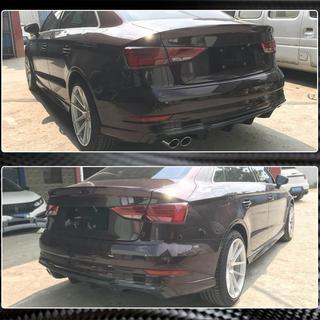Difuzor bara spate V4 (pentru S-Line Sedan 2017-2020, Carbon) Audi A3 2012-2020 foto 4