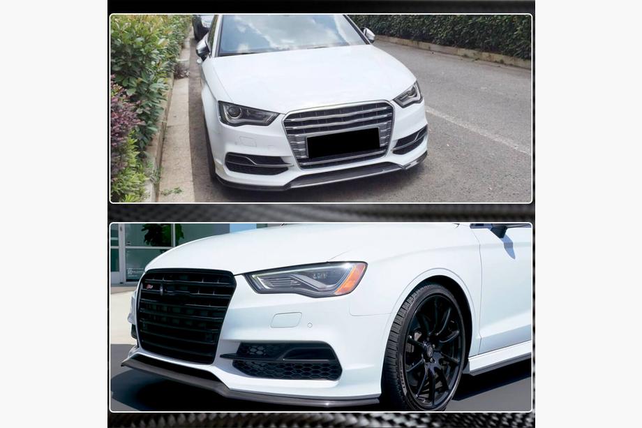 Audi A3 2012-2020 Prelungire bara fata Lip V1 (pentru S-Line Sedan 2012-2016, Carbon) Foto 5