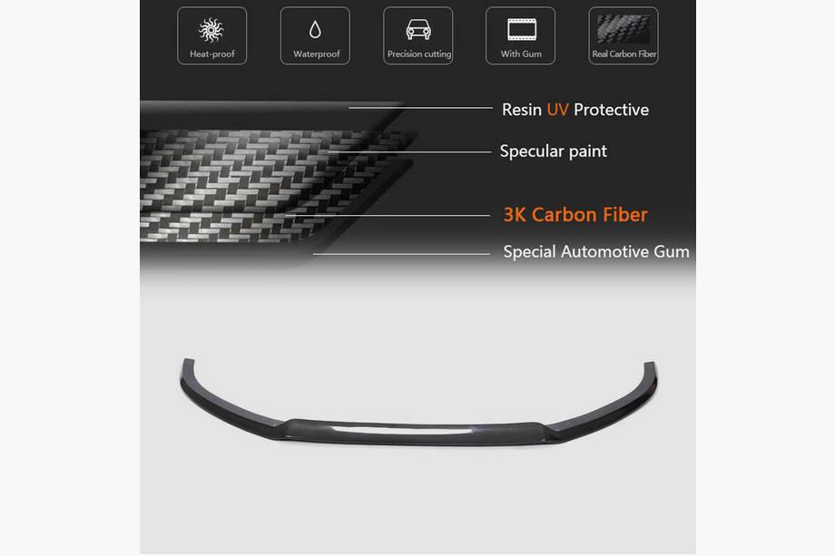 Audi A3 2012-2020 Prelungire bara fata Lip V1 (pentru S-Line Sedan 2012-2016, Carbon) Foto 6