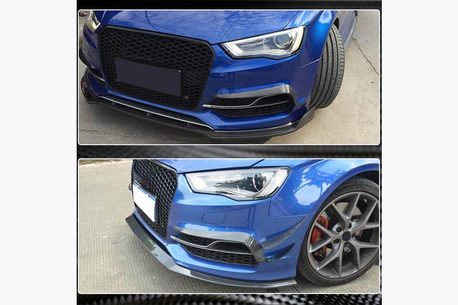 Audi A3 2012-2020 Ornamente proiectoare ceata (pentru S-Line Sedan 2012-2016, Carbon) Foto 4