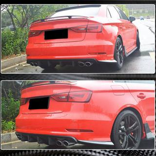 Difuzor bara spate V3 (pentru S-Line Sedan 2012-2016, Carbon) Audi A3 2012-2020 foto 3