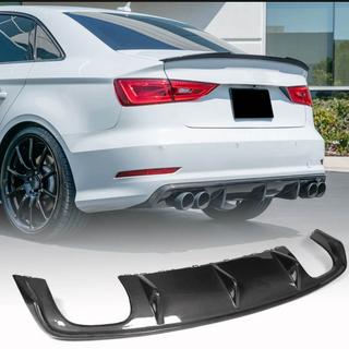 Difuzor bara spate V2 (pentru S-Line Sedan 2012-2016, Carbon) Audi A3 2012-2020 foto 1