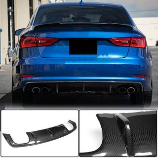 Difuzor bara spate V2 (pentru S-Line Sedan 2012-2016, Carbon) Audi A3 2012-2020 foto 2