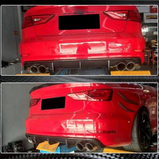 Difuzor bara spate V2 (pentru S-Line Sedan 2012-2016, Carbon) Audi A3 2012-2020 foto 4